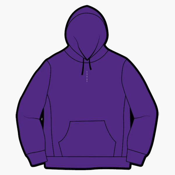 Supreme Micro Logo Hooded Sweatshirt Purple