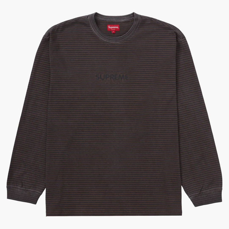Supreme Micro Stripe L/S Top Brown