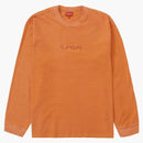 Supreme micro stripe l/s top orange