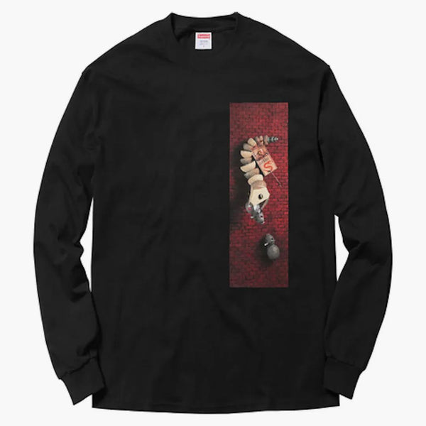 SUPREME Mike Hill Snake trappola Snake Tè a maniche lunghe Nero