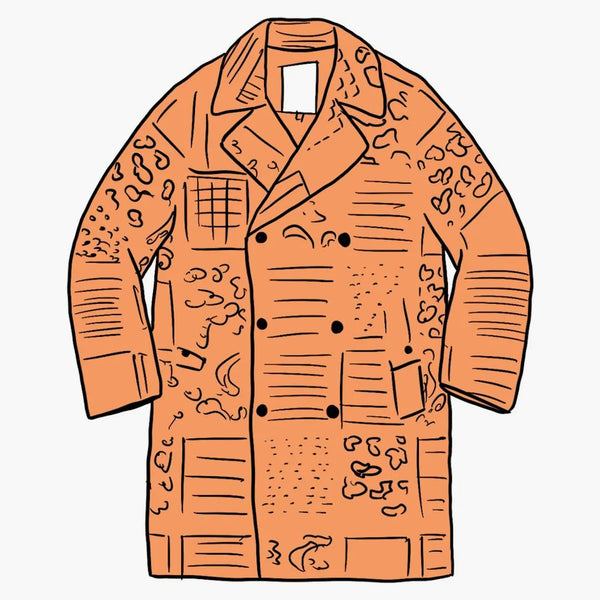 Supreme Military Trench Coat Peach Paisley