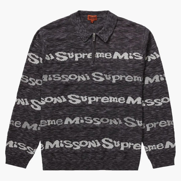 Supreme Missoni Zip L/s Polo Black