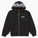 Supreme Mister Cartoon Zip Up Hooded Sweatshirt Black