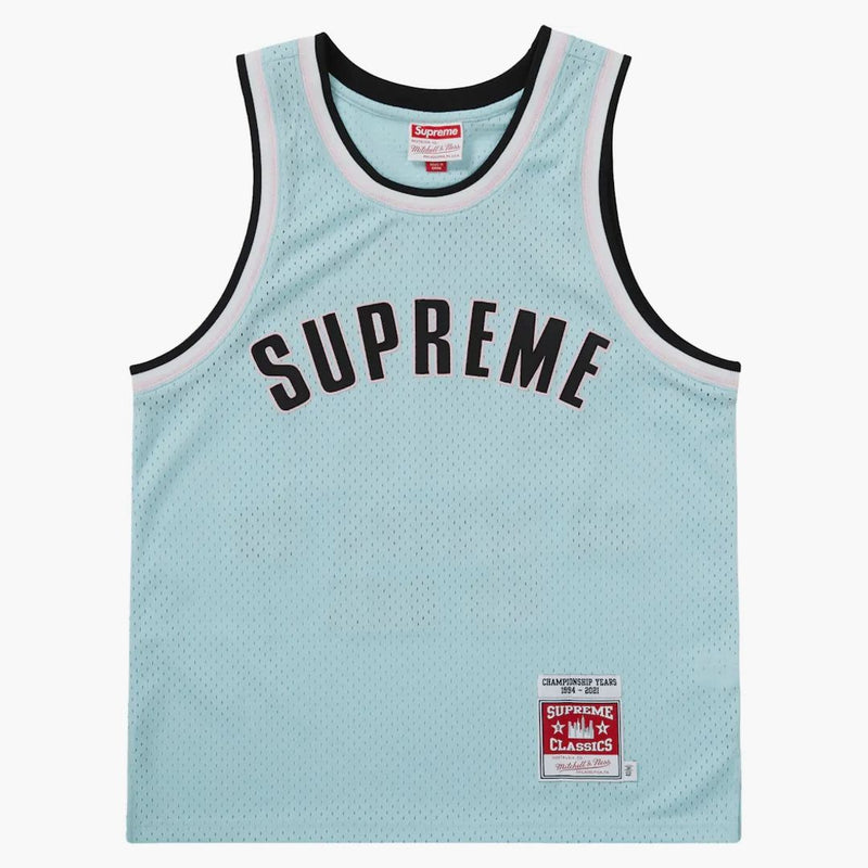 Supreme Mitchell & Ness Basketball Jersey Blu chiaro