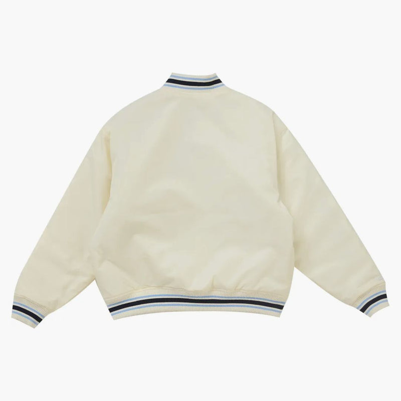 Nejvyšší Mitchell & Ness Camo Logo Varsity Jacket White