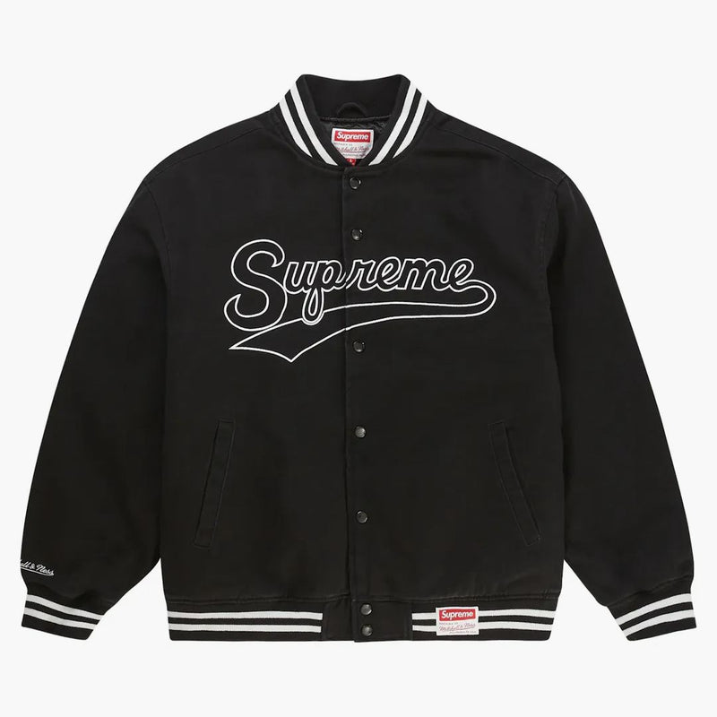 Supreme Mitchell & Ness Doughboy Twill Varsity Jacket Black