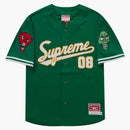 Supreme Mitchell & Ness Downtown Hell Baseball Jersey Green