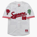 Supreme Mitchell & Ness Downtown Hell Baseball Jersey White