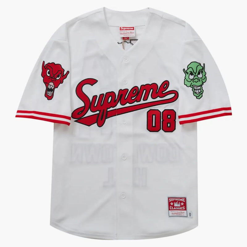 Supreme Mitchell & Ness Downtown Hell Baseball Jersey White