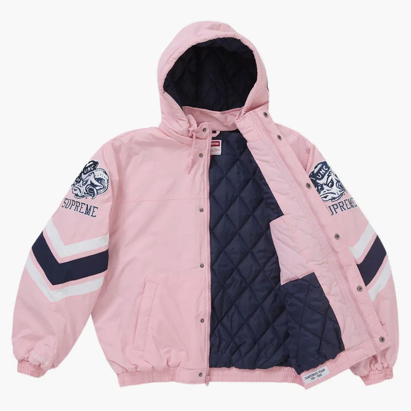 Supreme Mitchell & Ness NCAA Giacca stadio con cappuccio rosa