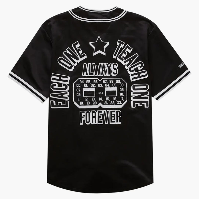 Supreme Mitchell & Ness Satin Baseball Jersey Black