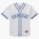 Supreme Mitchell & Ness Satin Baseball Jersey White