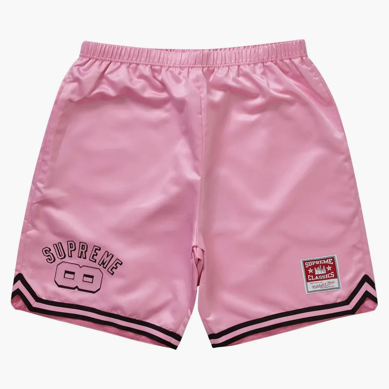 Supreme Mitchell & Ness Satin Basketball Short Pink