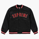 Supreme Mitchell & Ness Satin Varsity Jacket Black