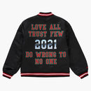 Supreme Mitchell & Ness Satin Varsity Jacket Black