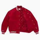 Supreme Mitchell & Ness Satin Varsity Jacket (FW24) Röd