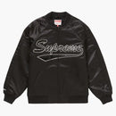 Supreme Mitchell & Ness Sequin Logo Varsity Jacket Black