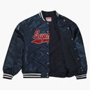 Supreme Mitchell & Ness Sequin Varsity Jacket Navy