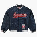 Supreme Mitchell & Ness Sequin Varsity Jacket Navy