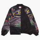 Supreme Mitchell & Ness Stadium Satin Varsity Jacket Black