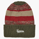 Supreme Mixed Stripe Beanie Green