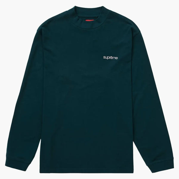 Supremo Mock Neck L/S Top Dark Green