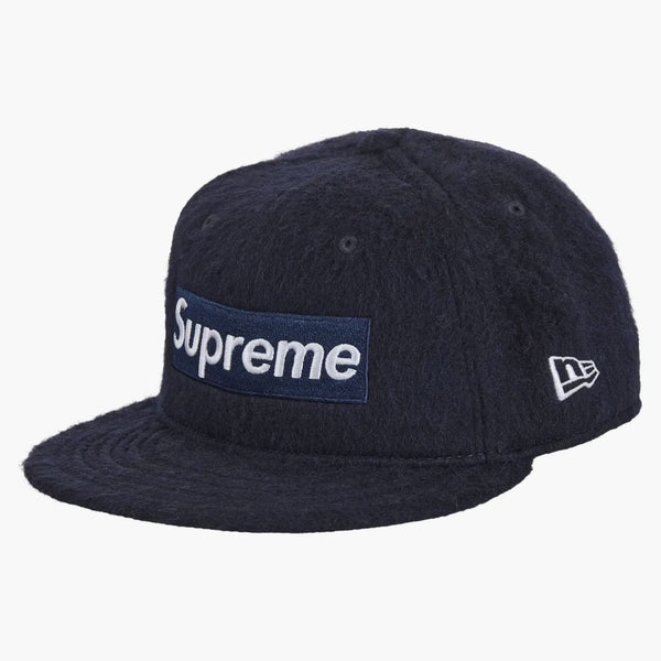 Supreme Mohair Box logo new era navy
