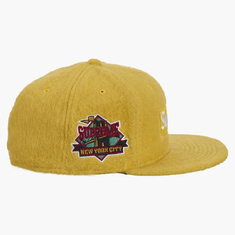 Supreme Mohair Box Logo New Era Dark Yellow