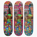 Supreme Molotov Kid Skateboard Deck Black/Pink/Teak Set