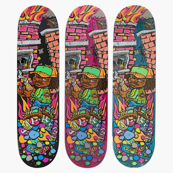 Set supremo Molotov Kid Skateboard Black/Pink/Teak