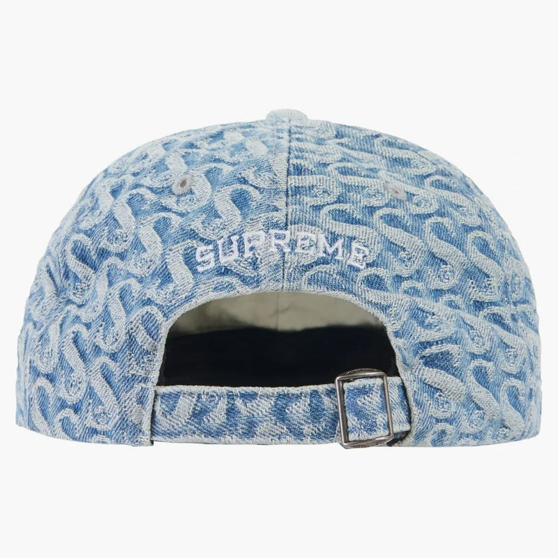 Supreme Monogram Denim 6-panel Blue