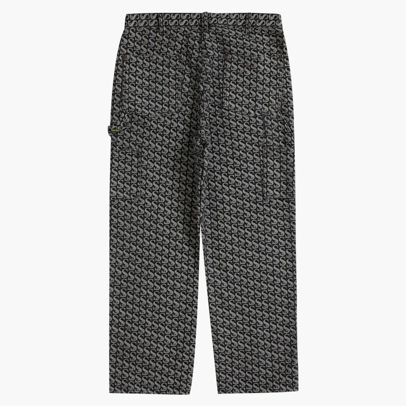 Nejvyšší monogram dvojitý džínovina kolenní malíř (FW21) černá