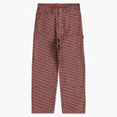 Supreme Monogram Double Knee denim Painter Pant (FW21) Red