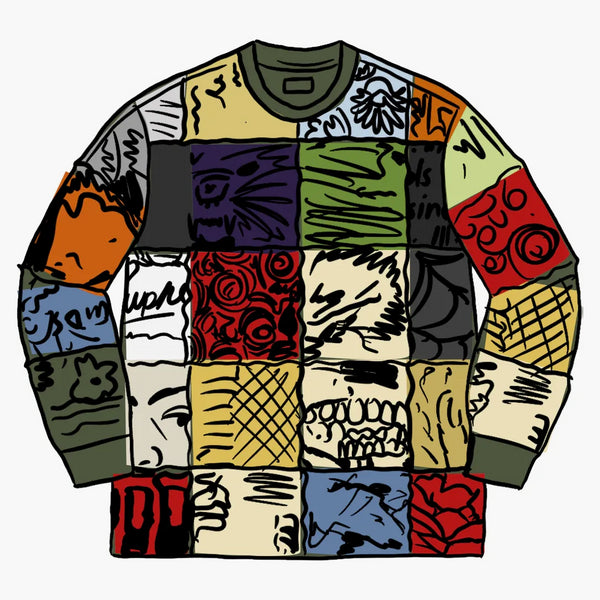 Supreme Mosaic Patchwork L/S Top Multicolor