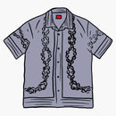 Supreme Mosaic Silk S/S Shirt Navy