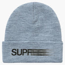 Supreme Motion Logo Beanie Heather Grey