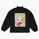 Supreme mug shot crew jacket black