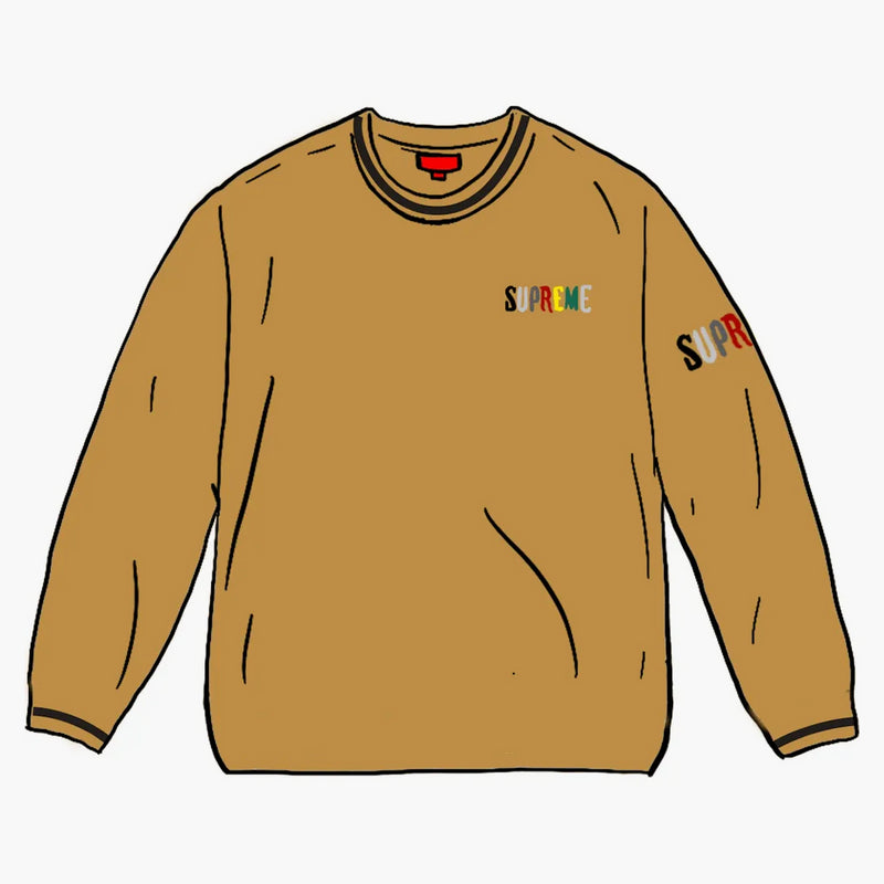 Supreme Multi Color Logo L/S Top Dark Gold
