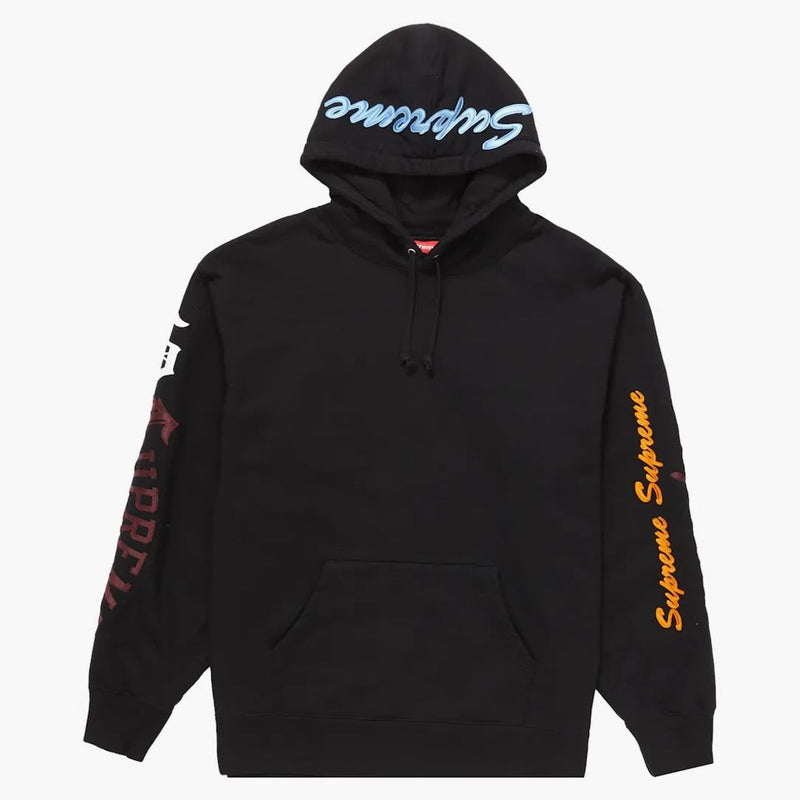 Suprema Multi Logo Felpa con cappuccio nero