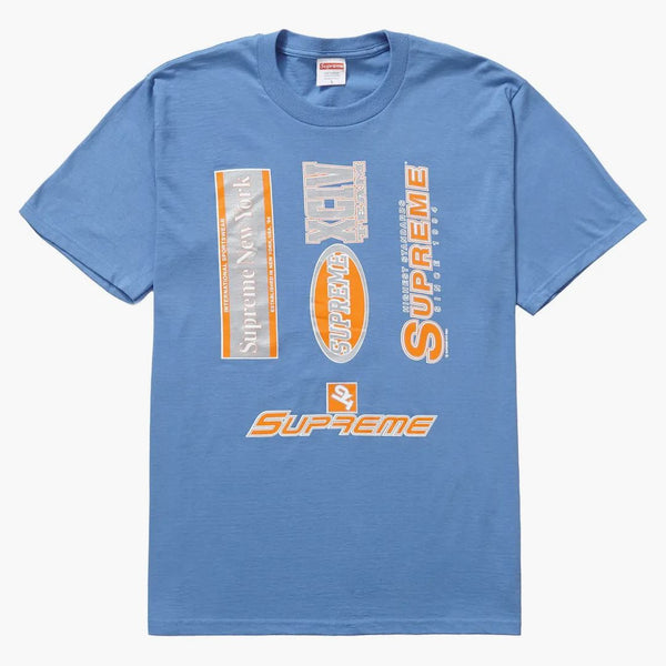 Nejvyšší multi logos Tee Dusty Light Royal