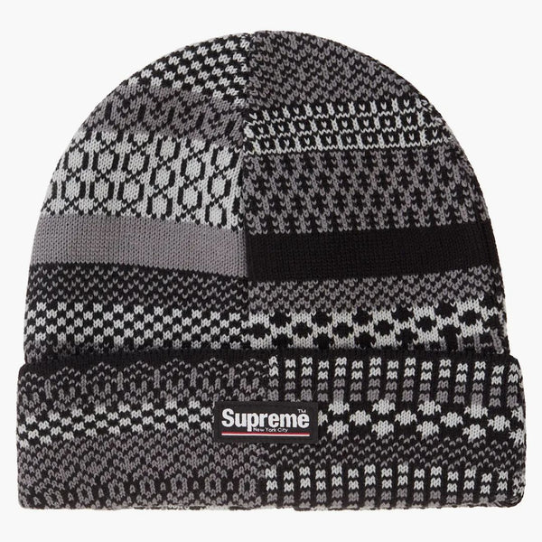 Supreme Multi Pattern Beanie Black