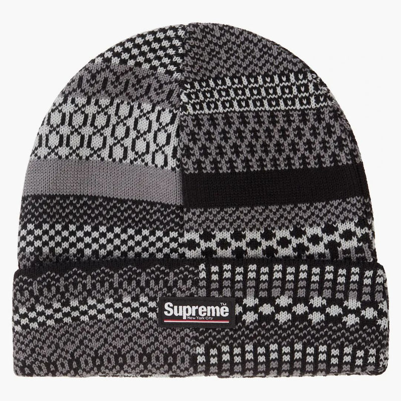 Supreme Multi Pattern Beanie Black