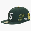 Supreme Multi S logotipo New Era 59Fifty Fited tiene verde