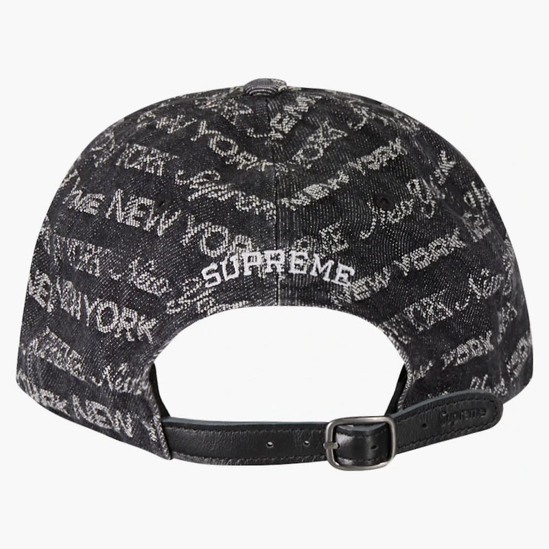 Supreme Multi Type Jacquard denim 6-panel svart