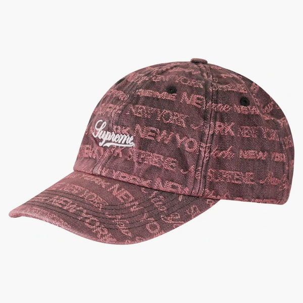 Supreme Multi Type Jacquard Denim 6-panel Purple