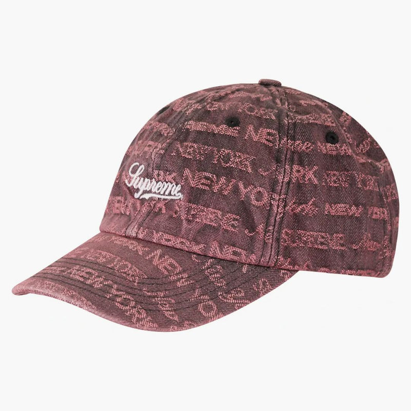 Supreme Multi Type Jacquard Denim 6-panel Purple