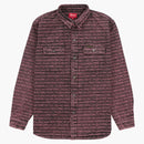 Supreme Multi -Type Jacquard Denim Shirt Purple