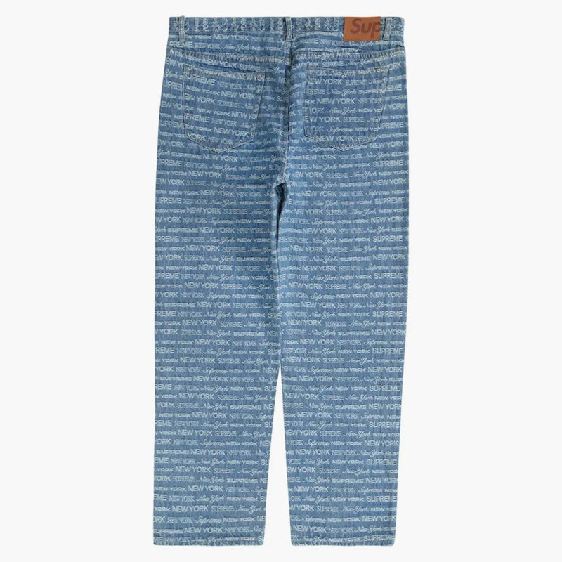 Supreme Multi Type Jacquard Regular Jean Blue