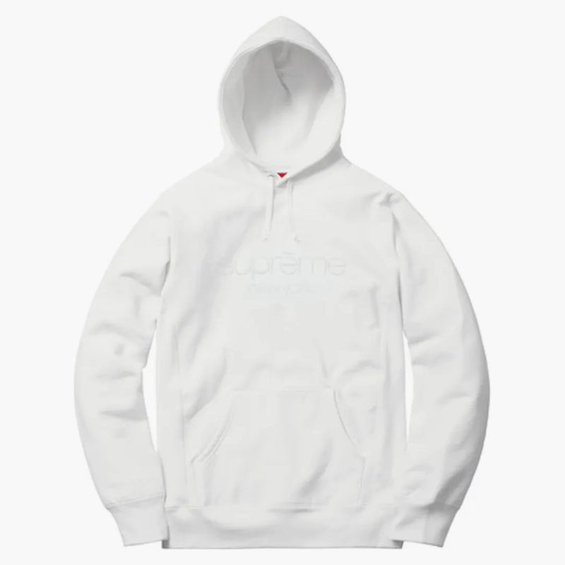 Supreme Multicolor Classic Logo Hoodie White