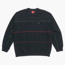 Supreme Multicolor Piping Pique Creweck Black